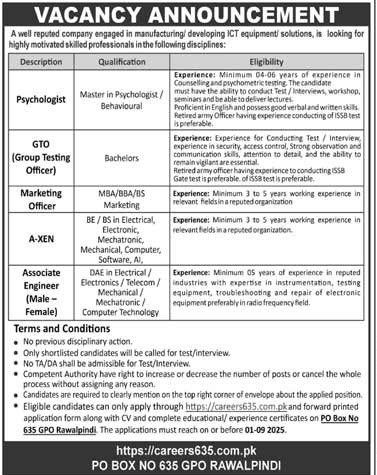 PAEC PO Box No 635 GPO Jobs 2025 – Apply Online at careers635.com PAEC PO Box No 635 GPO Jobs 2025 – Apply Online at careers635.com