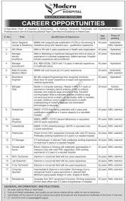 Image Jobs 2025 – Apply Online | The Modern Hospital Latest Career Opportunities