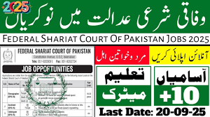 Federal Shariat Court Director Legal Jobs 2025