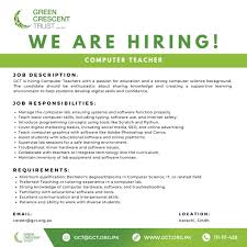 Computer Teacher Jobs in Karachi 2025