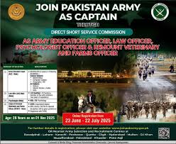 Join Pakistan Army as Captain 2025