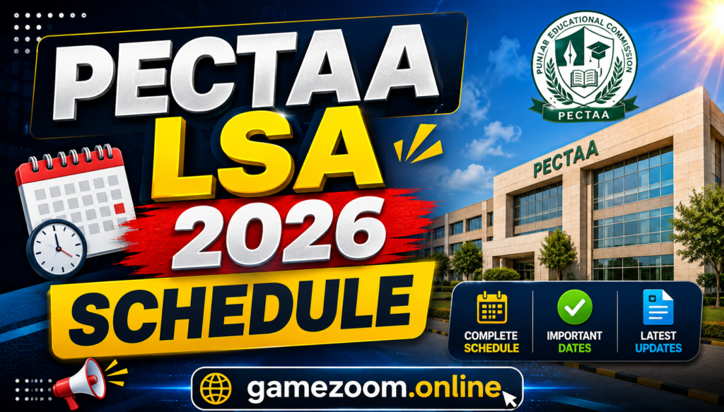 PECTAA LSA 2026 Schedule