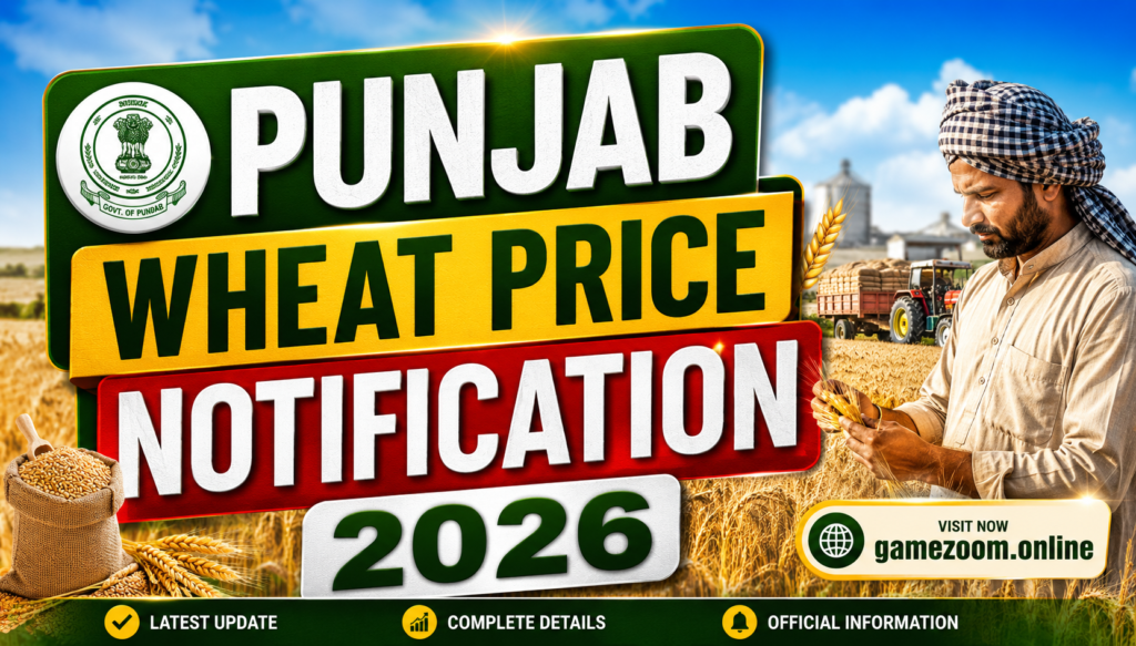 Punjab Wheat Price Notification 2026